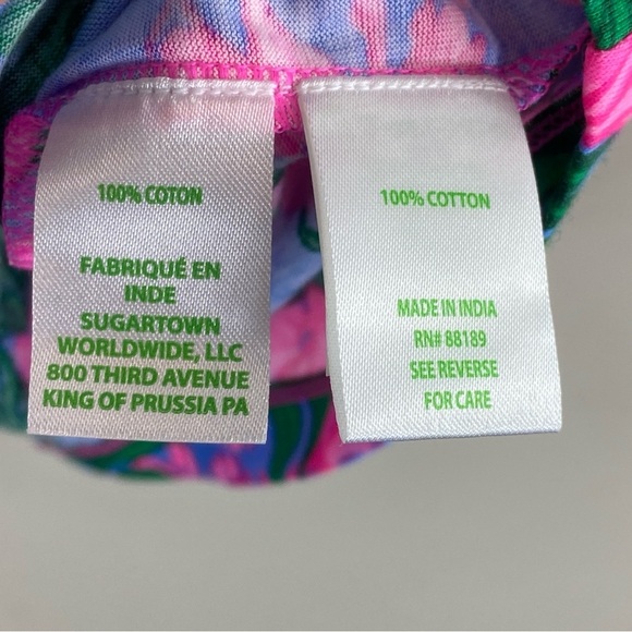 Lilly Pulitzer Tessa Floral Print Vneck‎ Cotton Tshirt  Mini Dress Sz Small - Picture 5 of 11